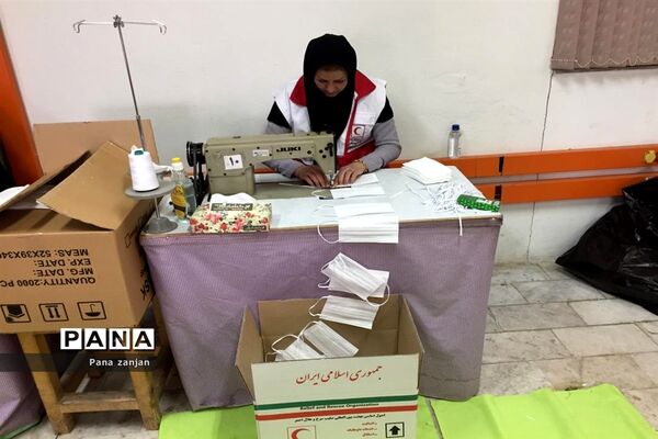 راه اندازی فاز اول تولید ماسک استاندارد در زنجان توسط نیروهای داوطلب
