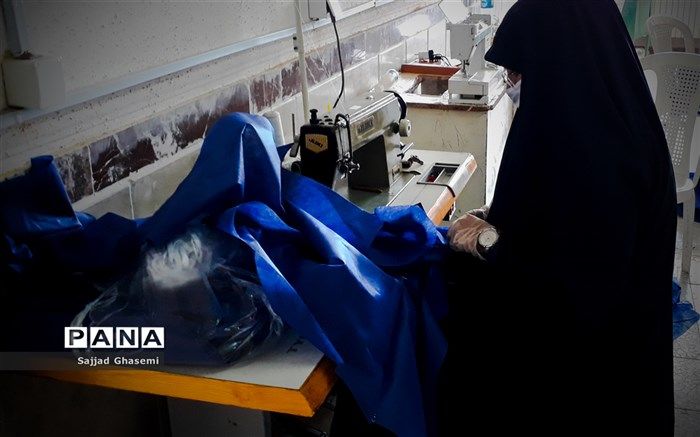 تولید و توزیع ماسک و گان بهداشتی در گلستان