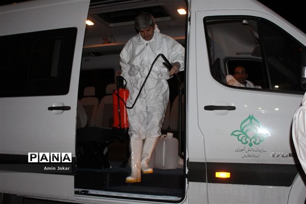 ضد عفونی محله برآفتاب و سعدی شیراز توسط فرهنگیان