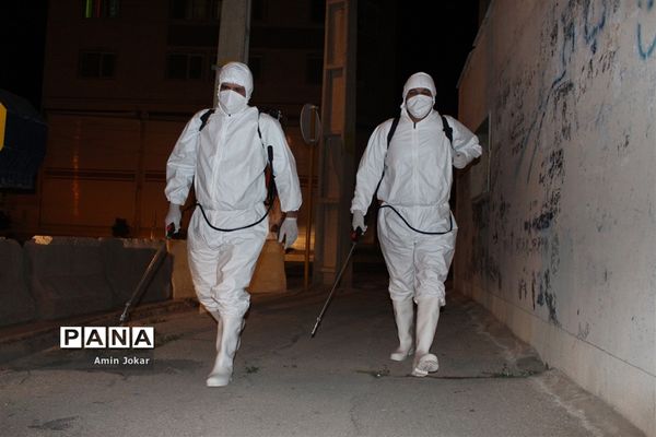 ضد عفونی محله برآفتاب و سعدی شیراز توسط فرهنگیان