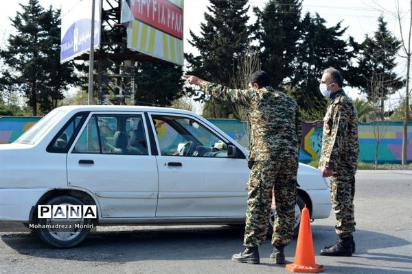 کنترل مسافران در ورودی شهرستان فریدونکنار