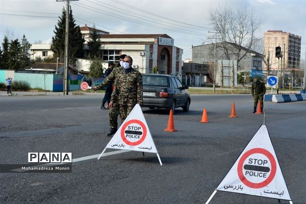 کنترل مسافران در ورودی شهرستان فریدونکنار