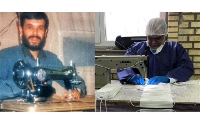 کلامی زنجانی بازهم پای چرخ خیاطی نشست/ دیروز برای غواصان؛ امروز بیماران