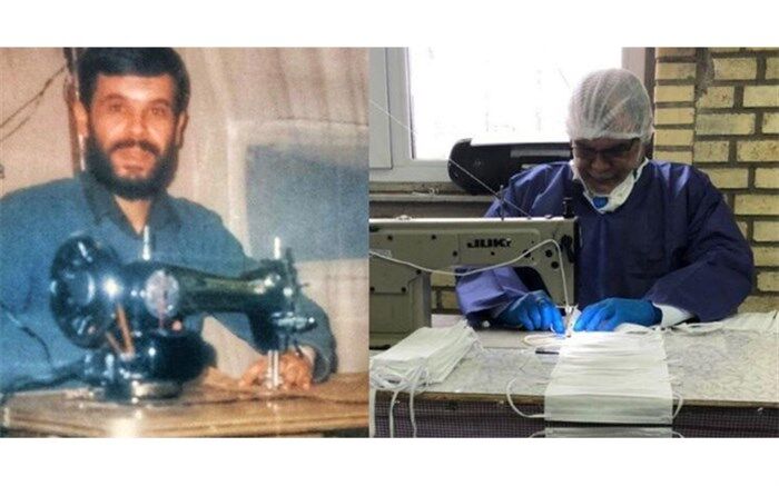 کلامی زنجانی بازهم پای چرخ خیاطی نشست/ دیروز برای غواصان؛ امروز بیماران
