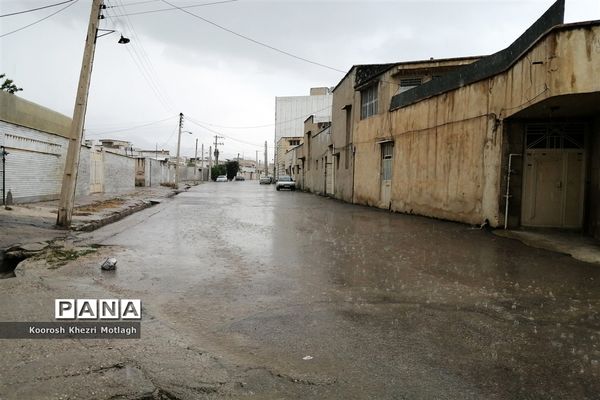 بارش باران بهاری در کازرون