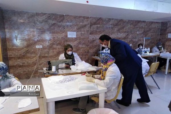 تولید ماسک و محلول ضدعفونی در مدارس فارس