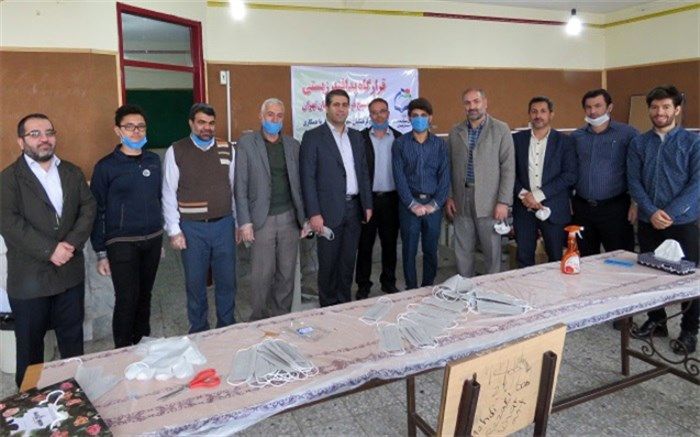 تولید روزانه 4000 ماسک به همت گروه جهادی کانون بسیج فرهنگیان شهریار