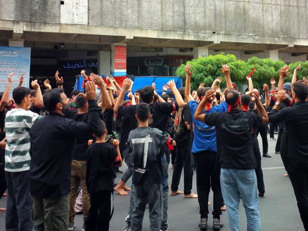 اجتماع عاشوراییان در میدان طالقانی قائمشهر