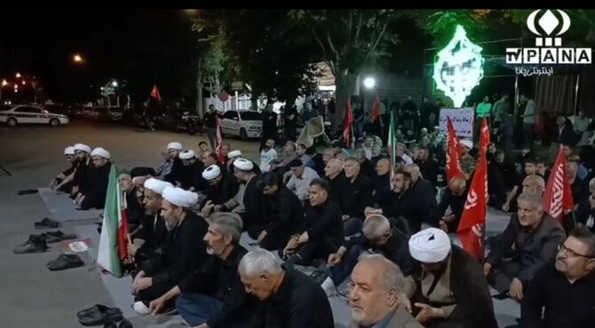شبِ نور و حماسه در جوار بقعه آیت‌الله فاضل گروسی