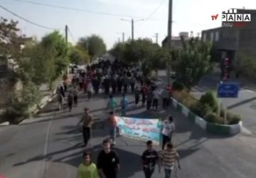 آیین پیاده‌روی همگانی در شهر جعفریه قم