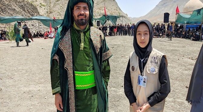 مراسم تعزیه خوانی امام حسین (ع) در روز عاشورای حسینی، شهر بار نیشابور