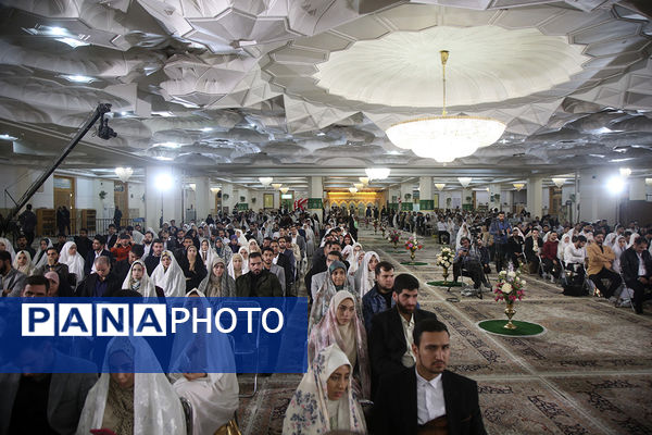 جشن ازدواج ۶۵۰ زوج دانشجوی دانشگاه‌های قم در سالروز میلاد جوادالائمه(س)