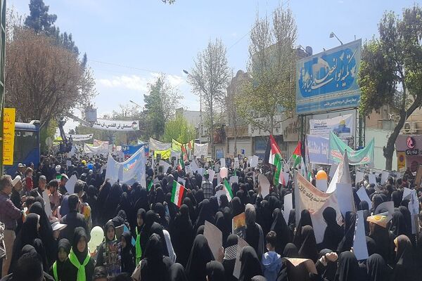 دفاع از مردم مظلوم فلسطین در راهپیمایی روز قدس نیشابور
