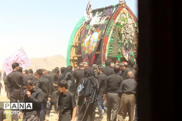 آیین نخلبرداری روز عاشورا در روستای علی آباد پیشکوه تفت