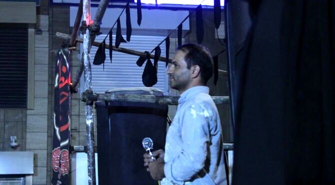 قلمِ ارادت هنرنمایی احسان قلعه‌نوی در محرم نیشابور