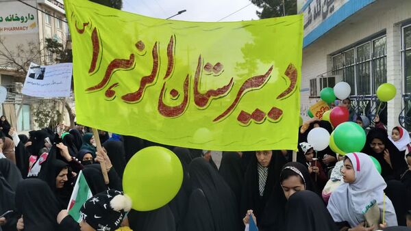  مشقِ اقتدارِ دخترانِ سرخسی در مطلعِ فجرِ ۴۷