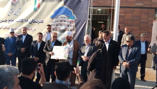 آیین افتتاحیه هنرستان ۱۸ کلاسه حاج حسن شهبازی اهر