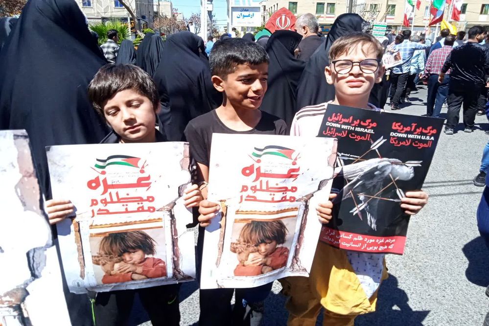 خروش مردم روزه‌دار و انقلابی ملارد در راهپیمایی روز قدس 