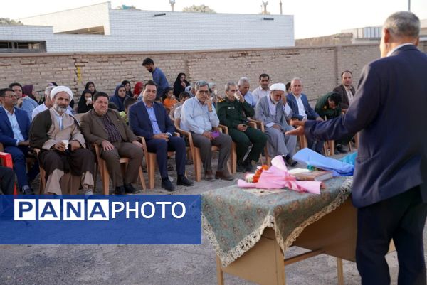 آیین کلنگ‌زنی مدرسه ۶ کلاسه فرهنگی فرهیخته زنده‌یاد زهیری 