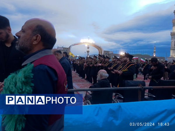 مراسم تشییع و خاکسپاری دو شهید گمنام دوران دفاع مقدس در قم