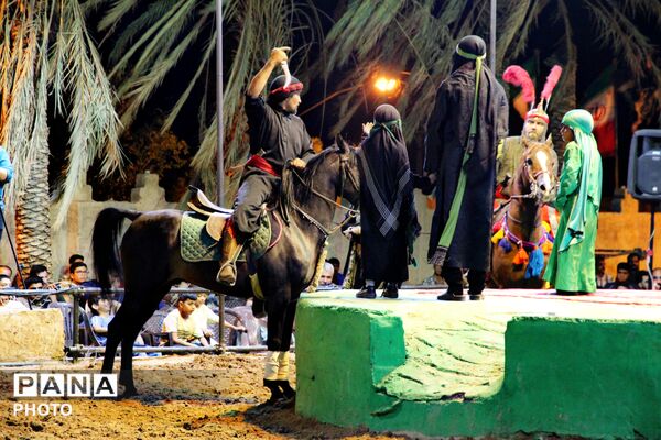 پرده نهم سوگواره ملی تعزیه دهزیار به نام سیدالشهدا(ع) رقم خورد
