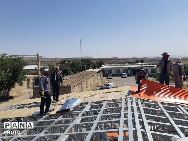 عملیات اجرایی آموزشگاه ۶ کلاسه «شهید دربندی» در روستای قلعه‌ نوِ کلات 