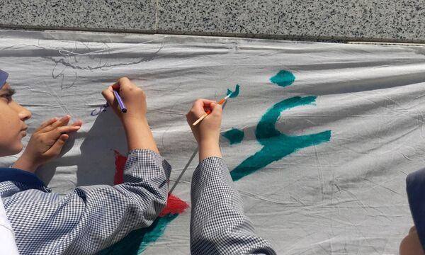 حضور پرشور کودکان آباده در راهپیمایی روز جهانی قدس