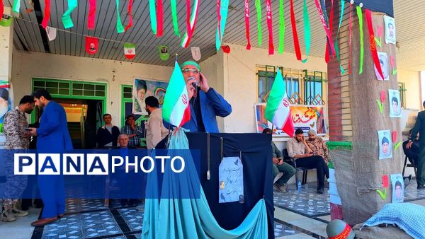 استقبال از شهدای گمنام در دبیرستان حضرت زینب(س) شهرستان لنده