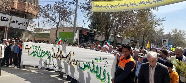 راهپیمایی روز قدس در شهرستان سملقان 