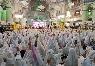 جشن عبادت ۳۰۰۰ نفره فرشتگان آرمانی در حرم حضرت عبدالعظیم حسنی (ع) شهرری