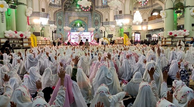 جشن عبادت ۳۰۰۰ نفره فرشتگان آرمانی در حرم حضرت عبدالعظیم حسنی (ع) شهرری