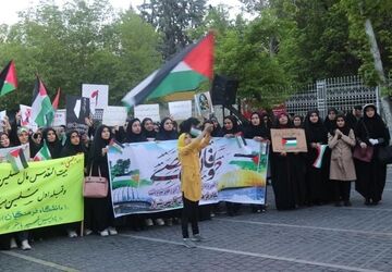 تجمع بزرگ دانشجویی در محکومیت جنایات رژیم صهیونیستی
