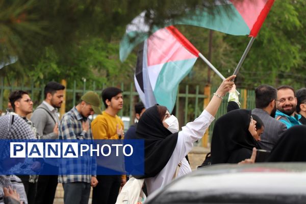 غرش خشم انقلابی دانشجویان دانشگاه آزاد مشهد علیه صهیونیسم و فریاد همبستگی با غزه