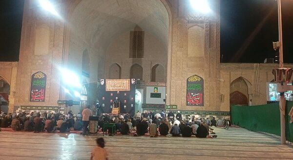 مراسم عزاداری سیدالشهدا (ع) در مسجد جامع نیشابور