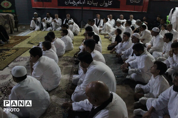 بدرقه کاروان پیاده‌روی زائران امام رضا (ع) در یزد