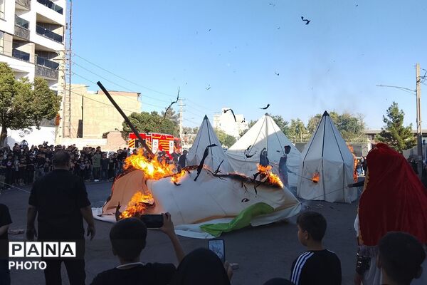 بازسازی خیمه گاه شهدای کربلا در شهرک گلشهر چهاردانگه