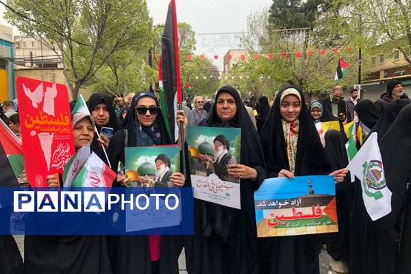 راهپیمایی روز قدس در ناحیه دو شهرری 