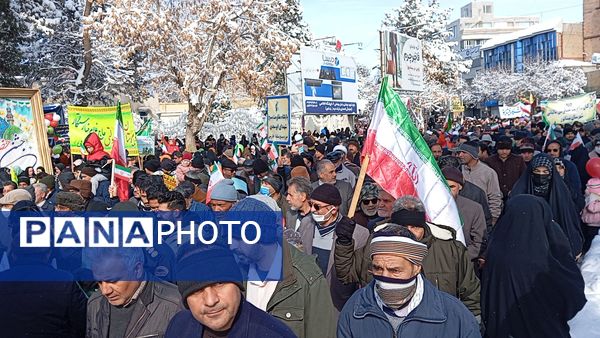 برگزاری راهپیمایی ۲۲ بهمن ماه در شهرستان نیشابور 