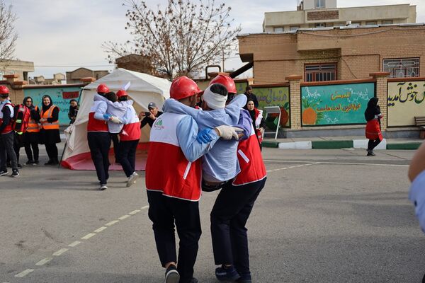 مانور زلزله در آذربایجان غربی