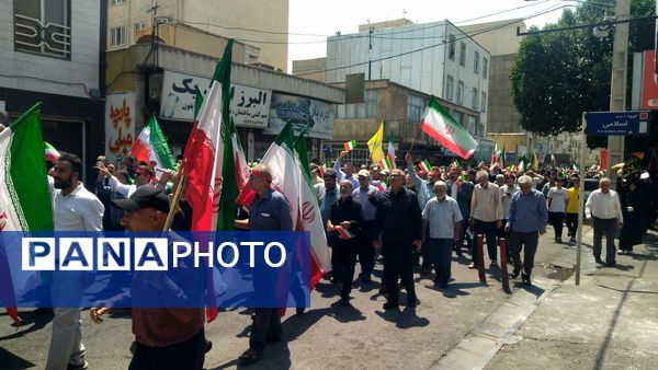 حضور پرشور مردم فردیس در راهپیمایی اعلام انزجار  از اقدام تروریستی رژیم صهیونسیتی 