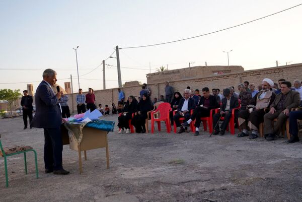 آیین کلنگ‌زنی مدرسه ۶ کلاسه فرهنگی فرهیخته زنده‌یاد زهیری 