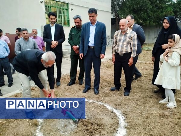 آیین کلنگ‌زنی دبستان ۱۲ کلاسه شهید ولی‌زاده سورک در شهرستان میاندورود 