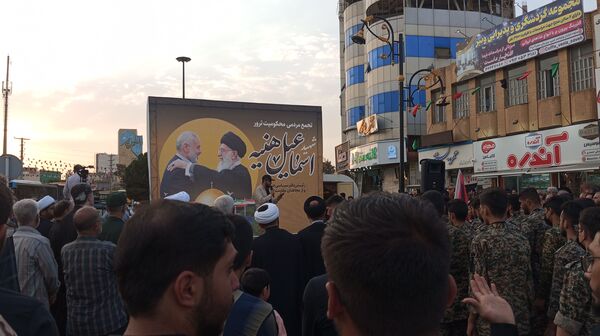 تجمع حضور شهروندان ساوجی در پی شهادت مظلومانه شهید اسماعیل هنیه