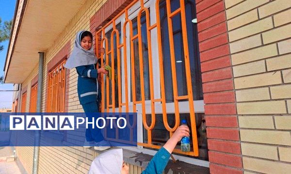 خانه تکانی آموزشگاه زهرا عبدالهیان به مناسبت فرارسیدن عید نوروز 