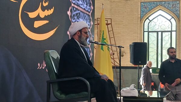 مراسم بزرگداشت مجاهد شهید سیدحسن نصرالله در مسجد خاتم‌الانبیا شهرستان ملارد