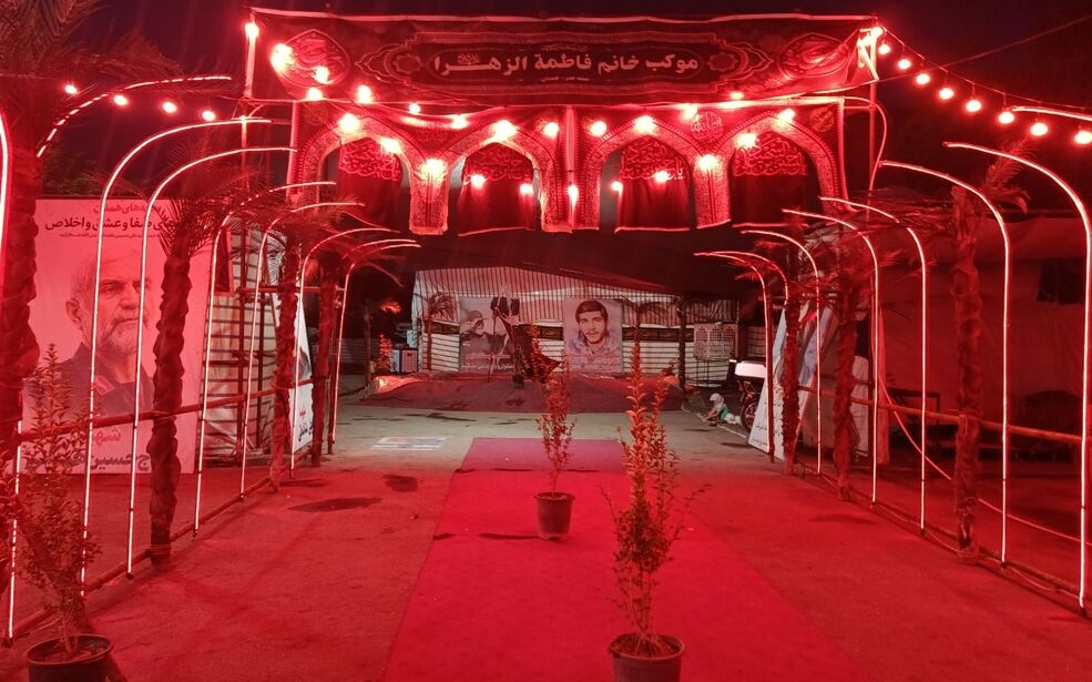 موکب فاطمهالزهرا (س) در محله حضر، میزبان زائران سیدالشهدا در همدان