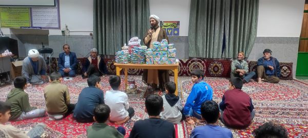 حضور ۷٠ دانش‌آموز  معتکف در مسجد امام رضا(ع)، رضا آباد شرقی شیروان