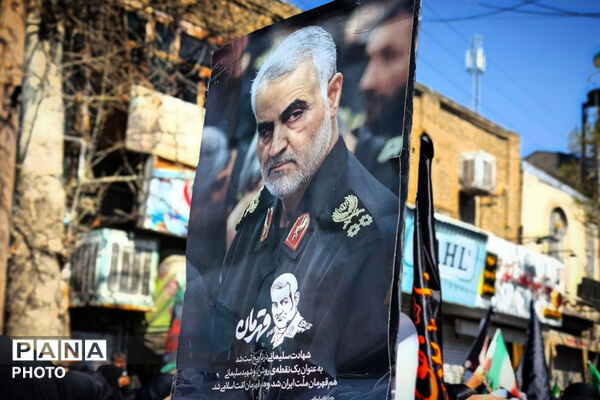 راهپیمایی مردم و دانش‌آموزان کرمانشاه در محکومیت جنایات آمریکا و رژیم صهیونیستی