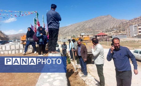 کاشت گل و گیاه در شهر منج، راهی برای احیای زمین