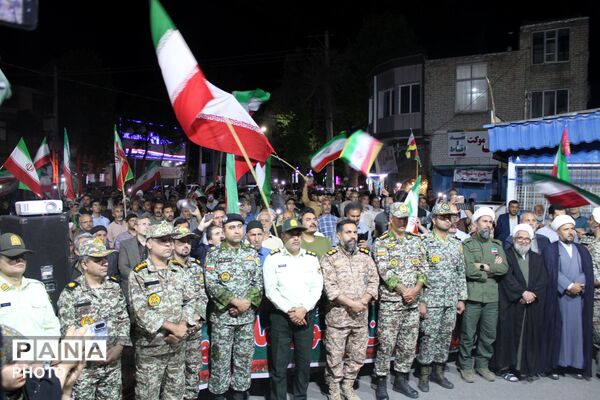 صدمین شب راهپیمایی شهرستان سملقان؛ شبی دیگر از حضور، همدلی و استقامت